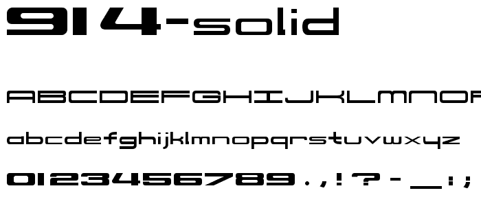 914 SOLID font