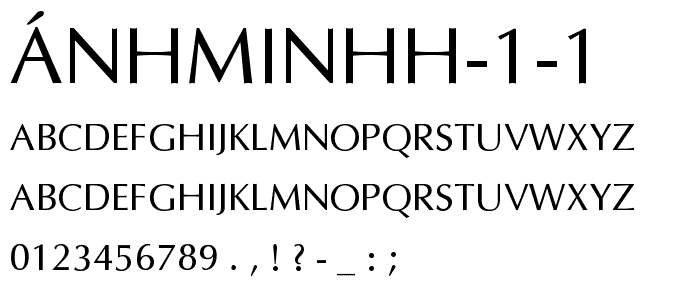 ÁnhMinhH 1 1 font