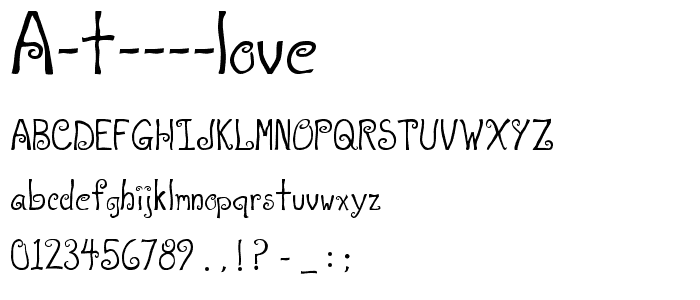 A T  Love font