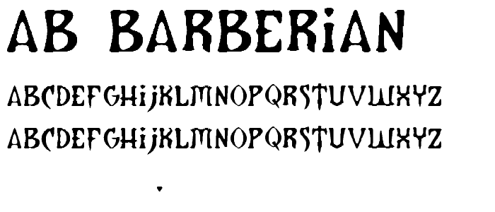 AB Barberian font