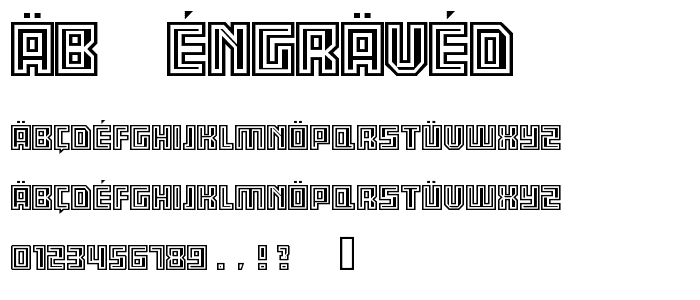 AB Engraved font