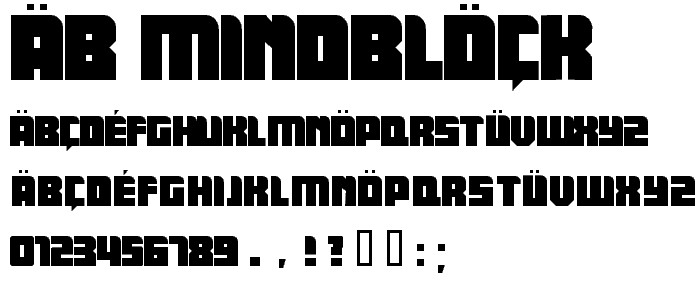 AB Mindblock font