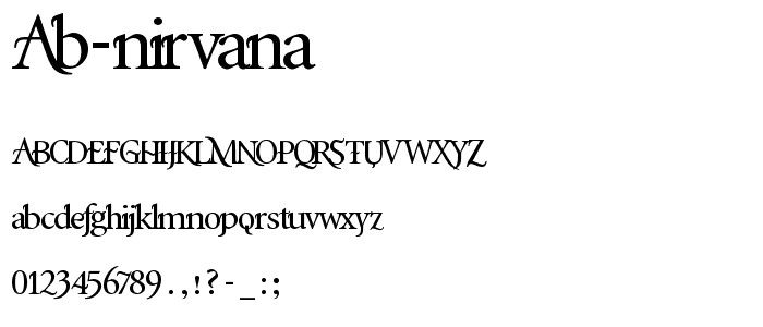 AB Nirvana font