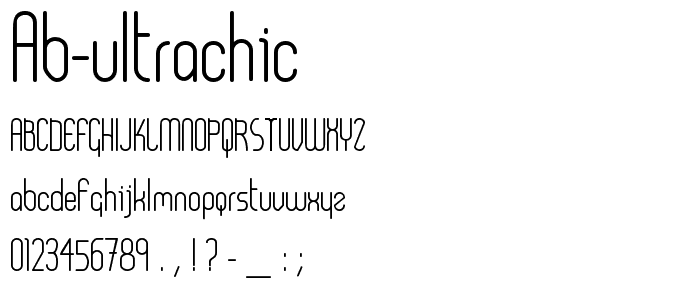 AB UltraChic font