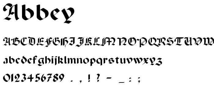 ABBEY font