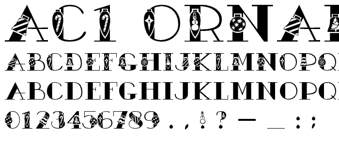 AC1 Ornament font