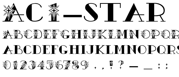 AC1 Star font