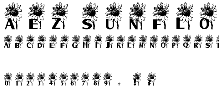 AEZ sunflower letters font