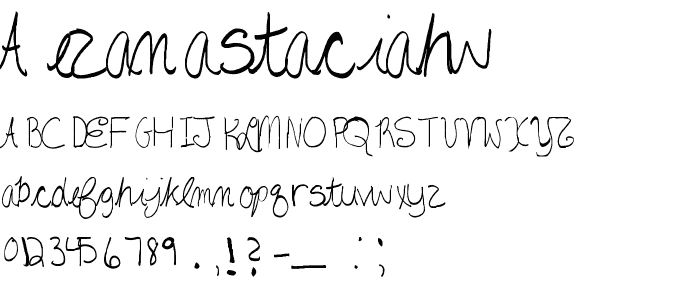 AEZAnastaciaHW font