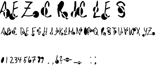 AEZcricles font