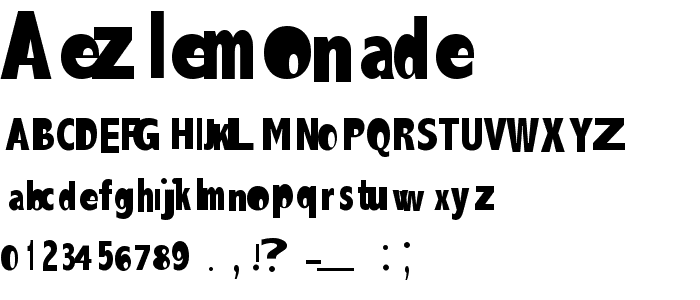 AEZlemonade font