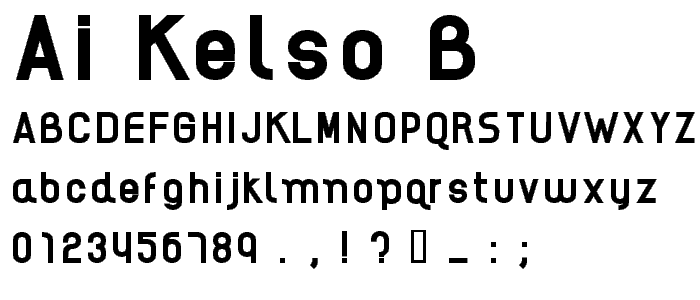 AI kelso B font