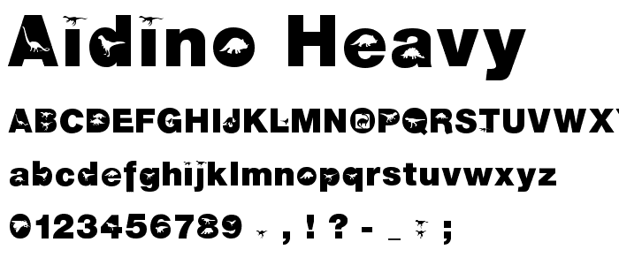 AIDino-Heavy font