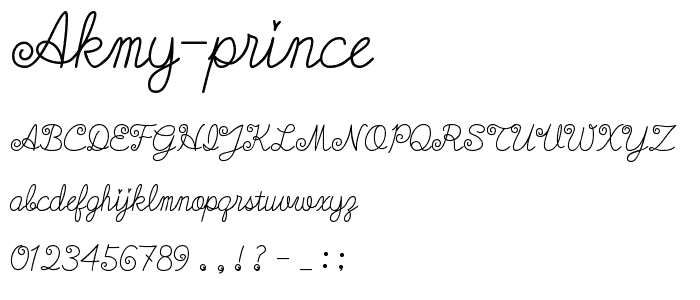 AKMy Prince font