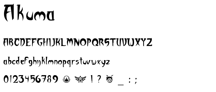 AKUMA font