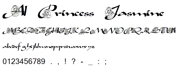 AL Princess Jasmine font