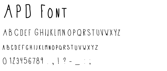 APD font