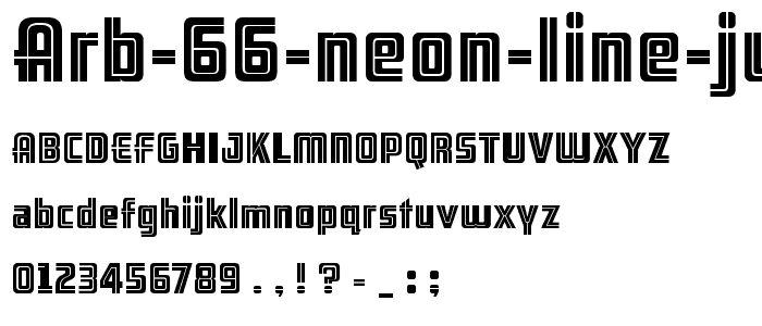 ARB 66 Neon Line JUN 37 font