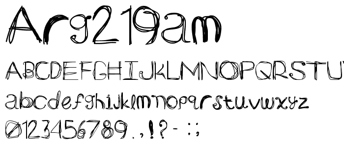 ARG219am font