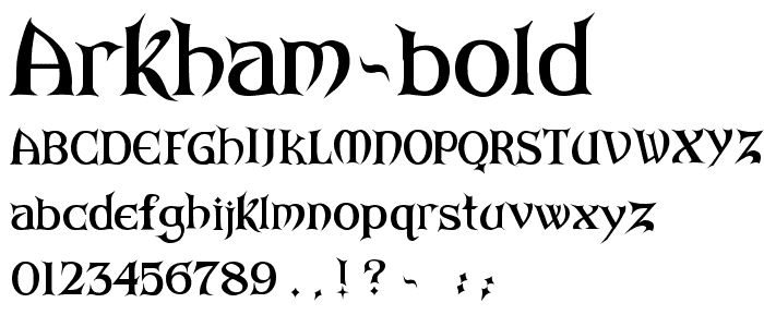 ARKHAM Bold font