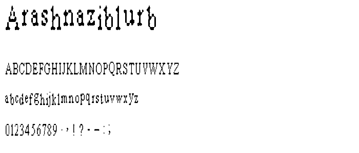 ARashNaziBlurb font