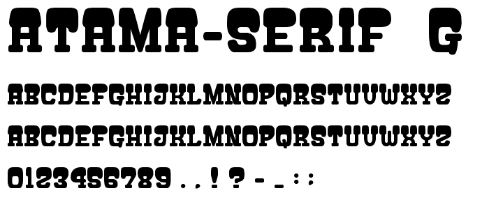 ATAMA-SERIF__G font