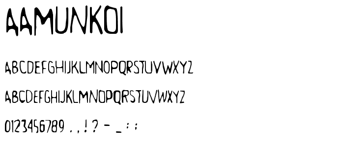 Aamunkoi font