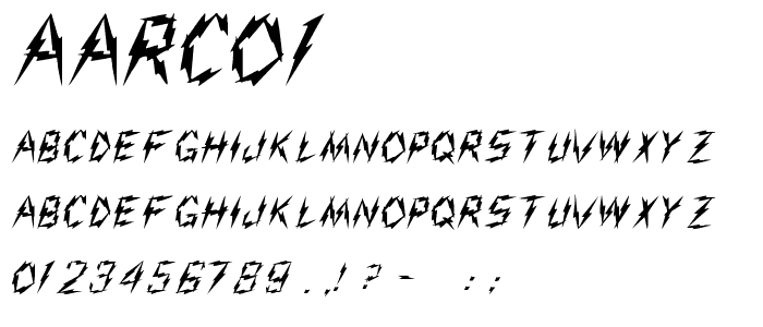 Aarco1 font