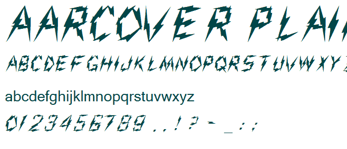 Aarcover (Plain)001 001 font