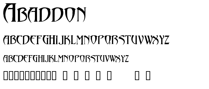 Abaddon™ font