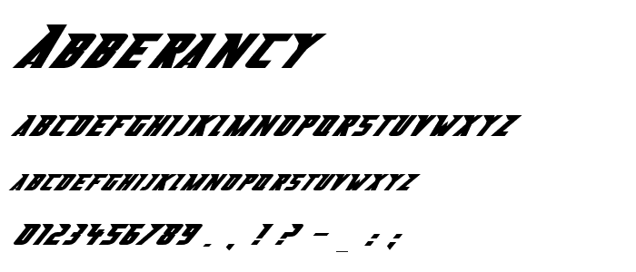 Abberancy font