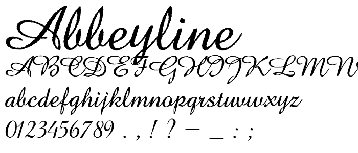 Abbeyline font