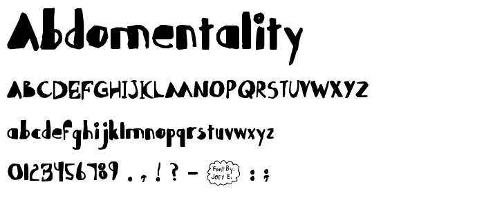 Abdomentality font