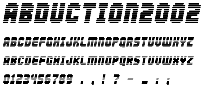 Abduction2002 font