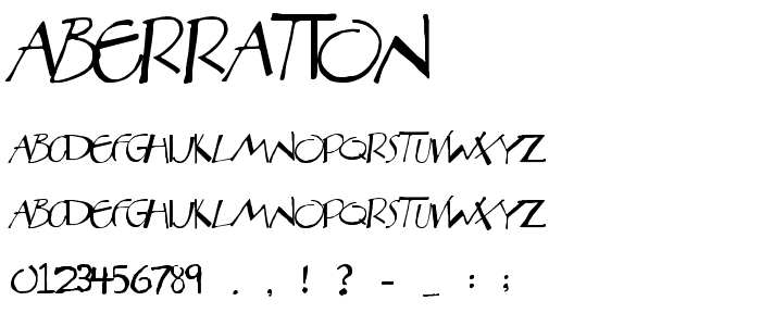 Aberration font