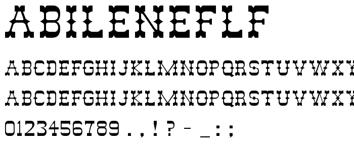 AbileneFLF font