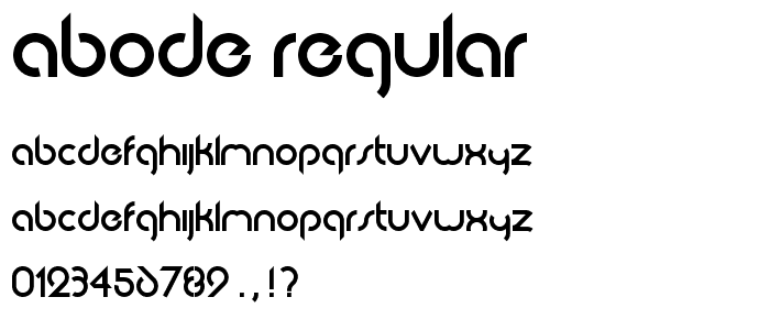 Abode Regular font