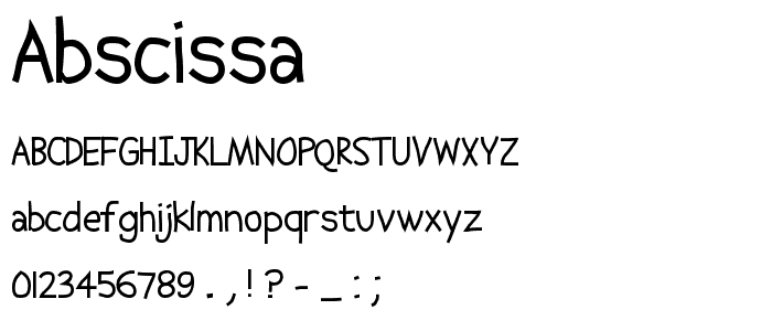 Abscissa font