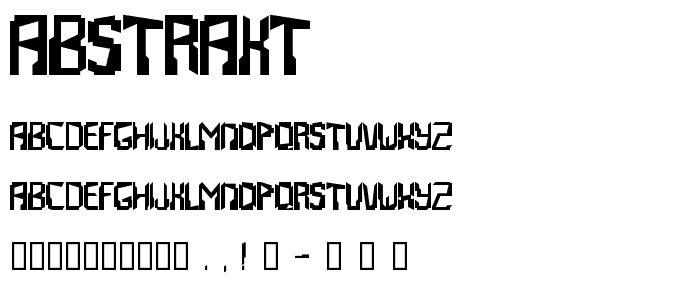 Abstrakt font