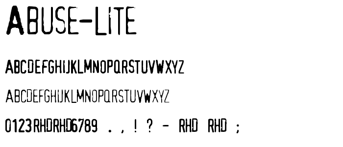 Abuse Lite font