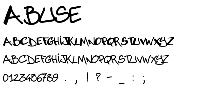 Abuse font