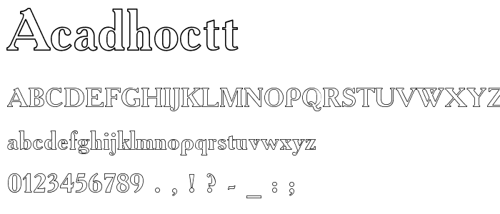 AcadHoCTT font