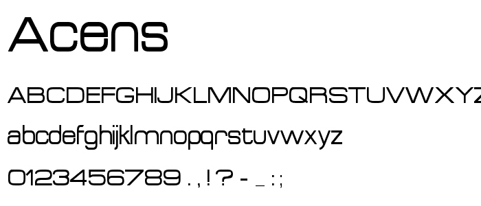 Acens font