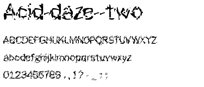 Acid daze two font