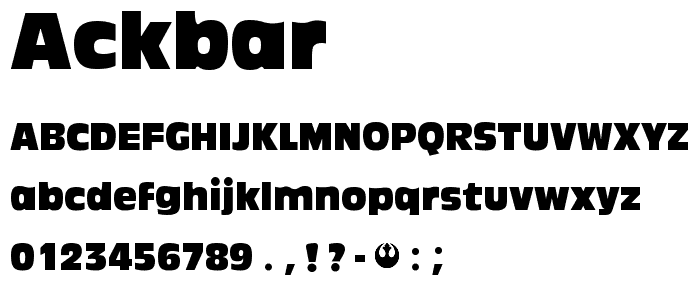 Ackbar font