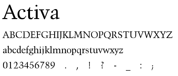 Activa font