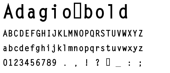 Adagio Bold font