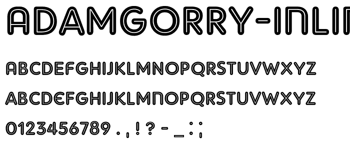 AdamGorry Inline font