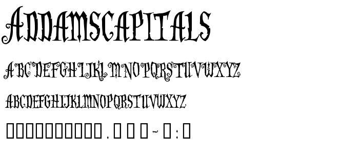 AddamsCapitals font