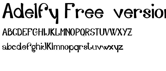Adelfy_free-version font